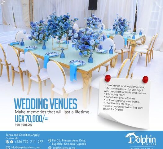 Planning To Say I Do? Celebrate In Style With Dolphin Suites’ Wedding Packages  At Only UGX 70K