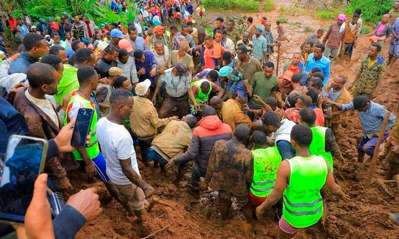 Tragedy! Over 229  Killed By Landslides In Ethiopia As Rescue Efforts Continue
