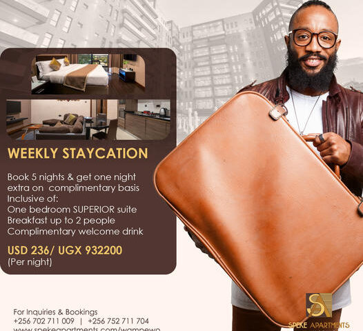Getaway In Kampala? Enjoy Unlimited Offers With Speke Apartments Wampewo’s Weekly Staycation