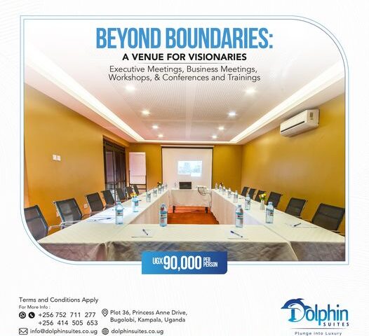 Need Venues For Your Indoor Events? Dolphin Suites Offers Versatile Meeting Spaces With Modern Amenities At Only UGX 90K