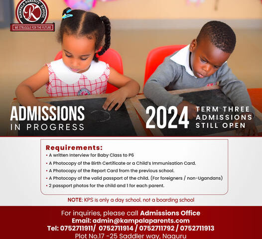 Our Term Three Admissions Are Still Open, Enrol Now And Take The First Step Towards A Bright Future For Your Children- Says Kampala Parents’ School