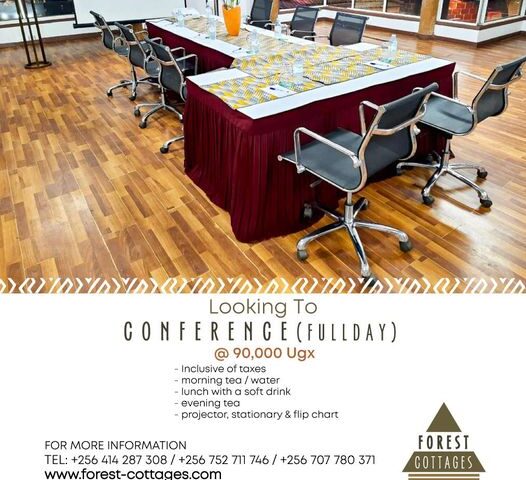 Looking Forward To Hosting A Seamless Conference? Forest Cottages Bukoto Has Got You Covered At Only UGX 90K