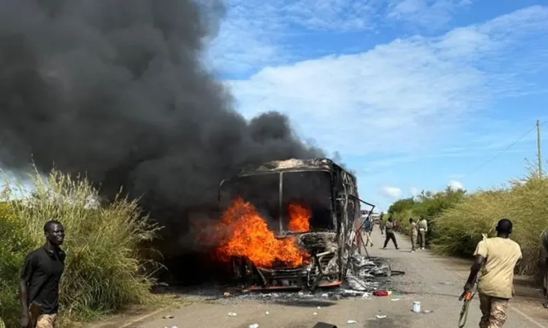 Terrible: Kampala Bound Bus Ambushed In S.Sudan, One Killed, Several Kidnapped