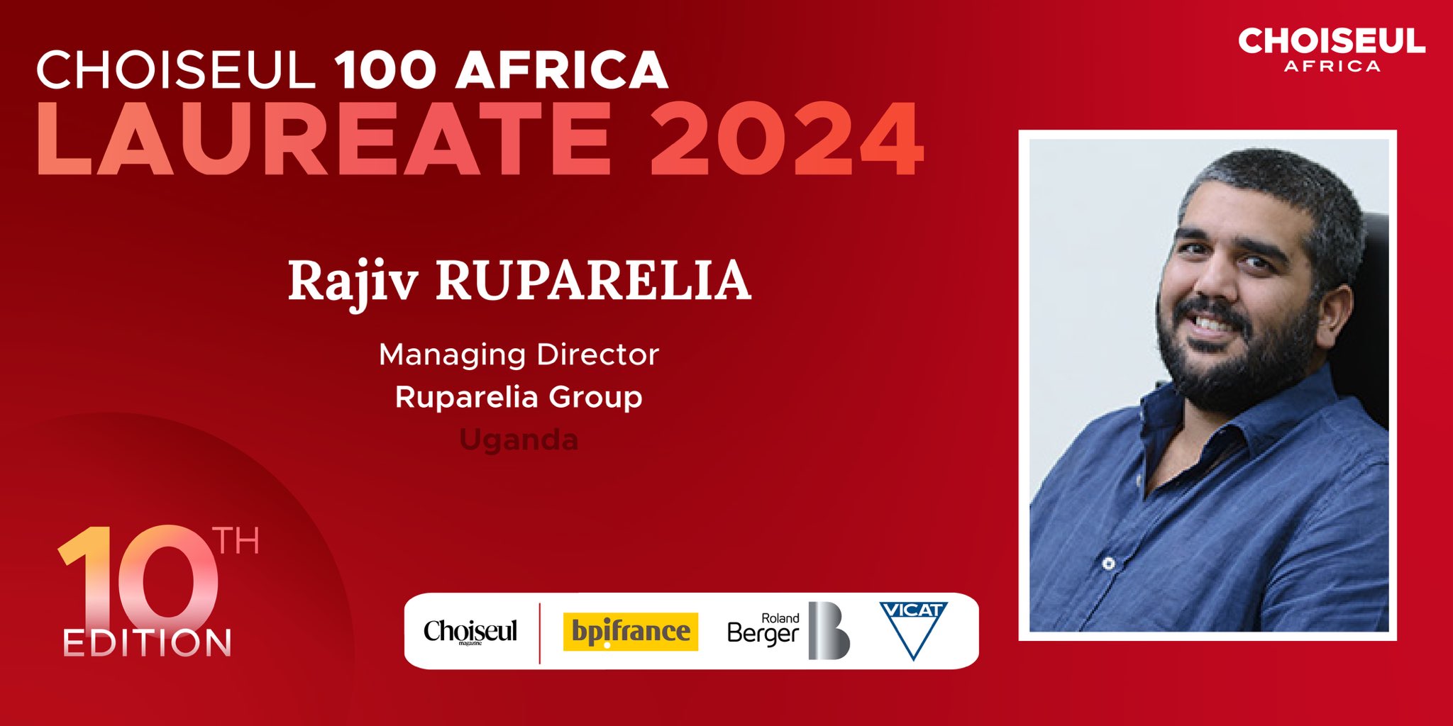 Just In! Rajiv Ruparelia Named Among Choiseul 100 Young Africa Leaders 2024