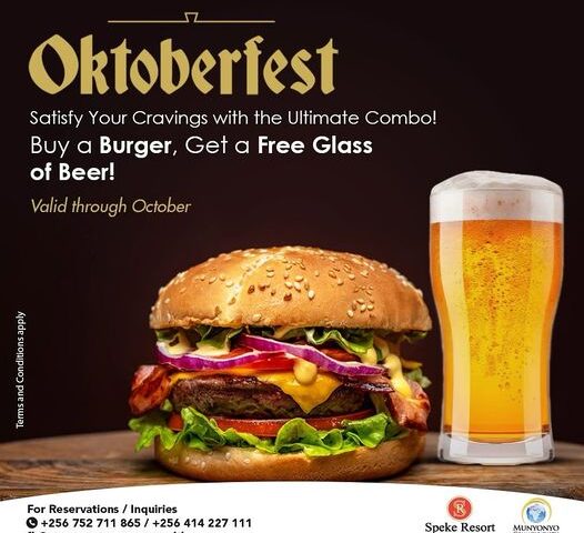 Oktoberfest! Speke Resort Unveils Offers For Juicy Burgers, Free Beer Through Out October, Pass By With Your Loved Ones