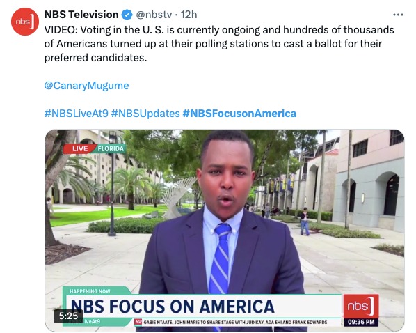 NBS TV Sets New Standards In Real-Time Journalism With Unmatched  Coverage Of 2024 US Elections