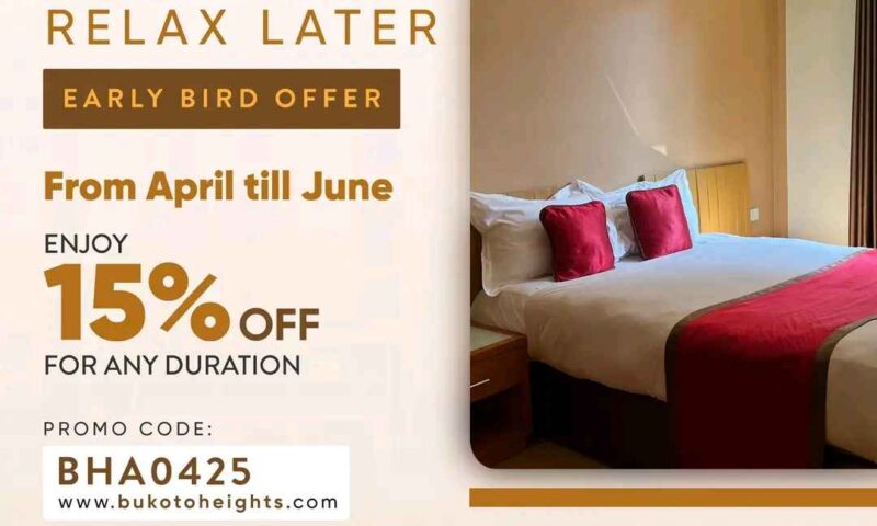 Accommodation: Exclusive Early Bird Offer At Bukoto Heights Apartments