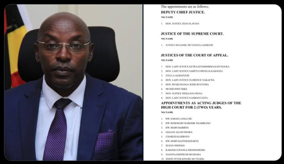 Museveni Appoints New D/Chief Justice, Other Top Judicial Officers In Major Reshuffle, See Full List